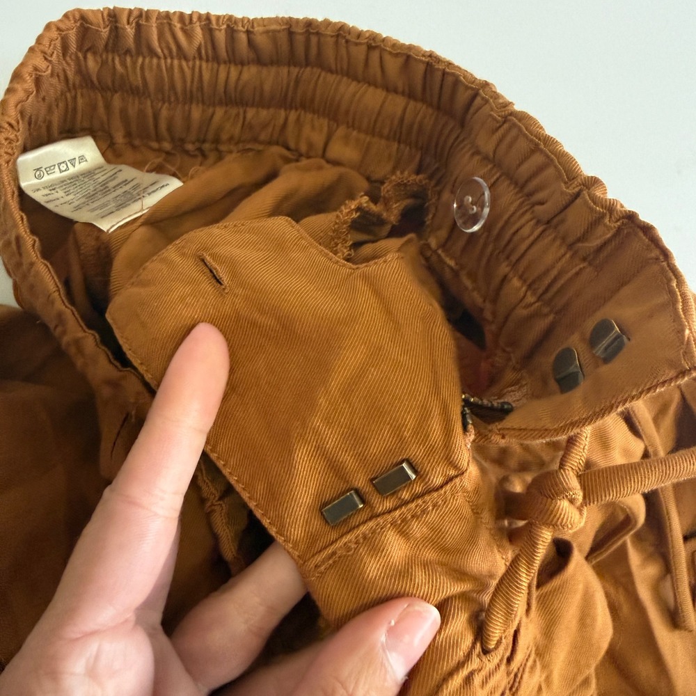 Free People Womens Rust Brown Lyocell Cargo Jogger Pants OB1722209 Size L - Picture 8 of 10